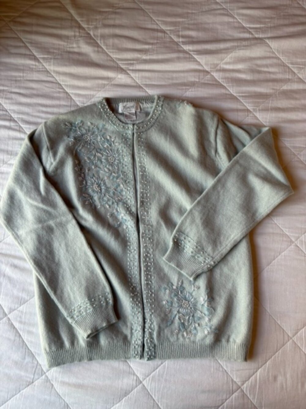 1950s Vintage Beaded Cardigan Sweater